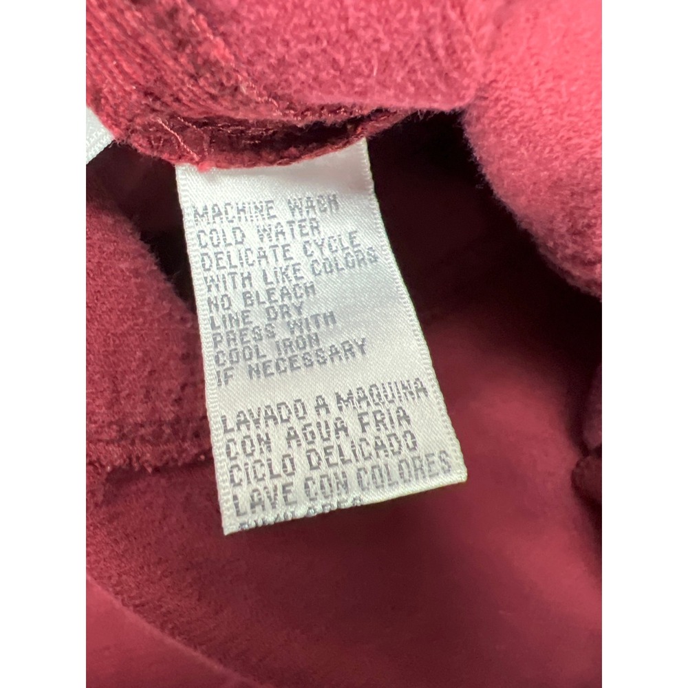 Jones Wear Sport Corduroy Jacket Womens 10 Burgundy Red Stretch Button Front - Picture 4 of 9